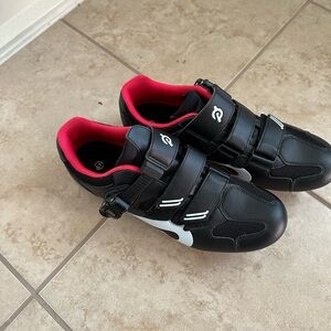Black and Red Cycling Shoes